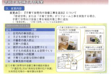 長期優良住宅化リフォーム推進事業の変更点